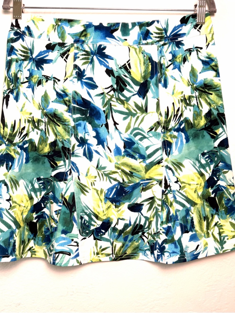 RipSkirt Hawaii Tropical Floral Leaf Wrap Skirt -Blue Green Length 2 Size M - Picture 10 of 10